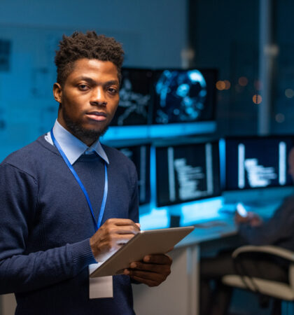 young serious african programmer with tablet 2021 12 09 20 55 29 utc